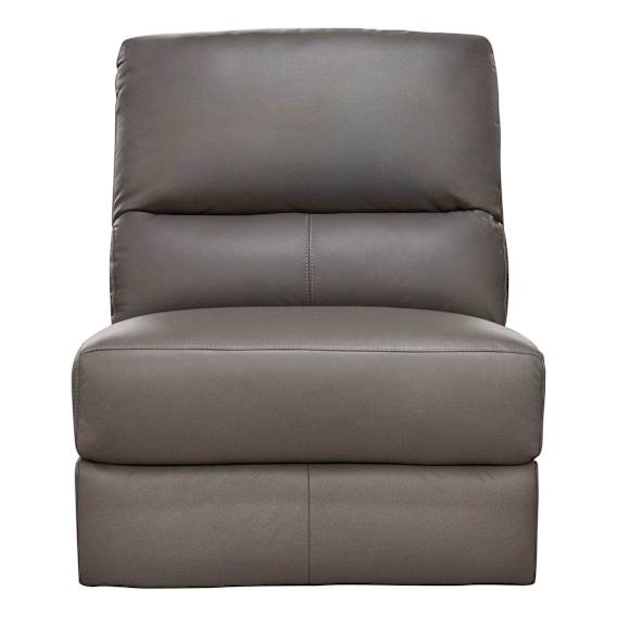 Portland Sofa Single Extension in Leather Grey