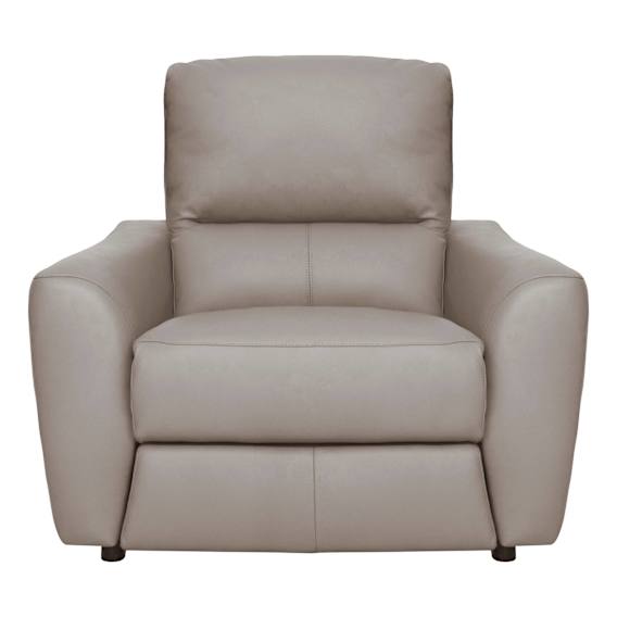 Portland Recliner Armchair in Leather Light Mocha