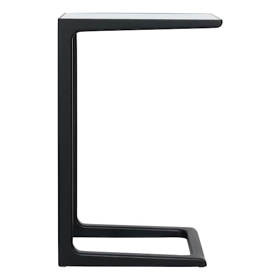 Poppy Tall Side Table in Carrara Marble / Black