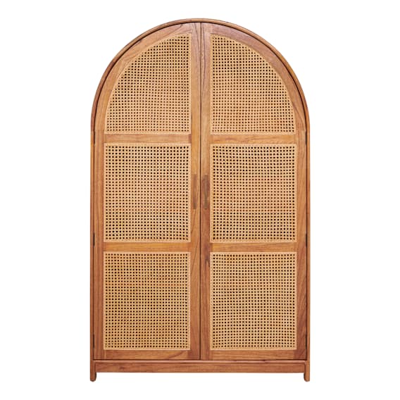 Porter Wardrobe in Mindi / Rattan
