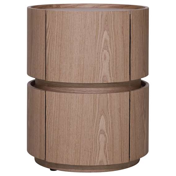 Polar Bedside Table in White Oak