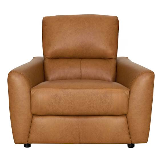 Portland Recliner Armchair in Urbane Leather Light Brown