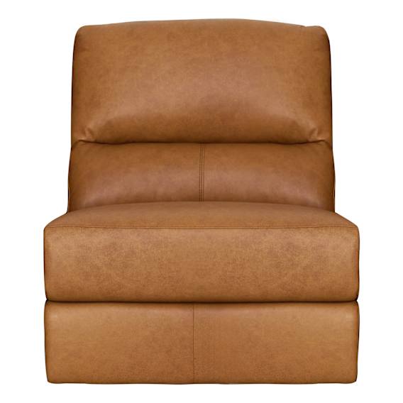 Portland Sofa Single Extension in Urbane Leather Light Brown