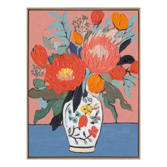 Pretty Posie Design B Box Framed Canvas in 60 x 80cm