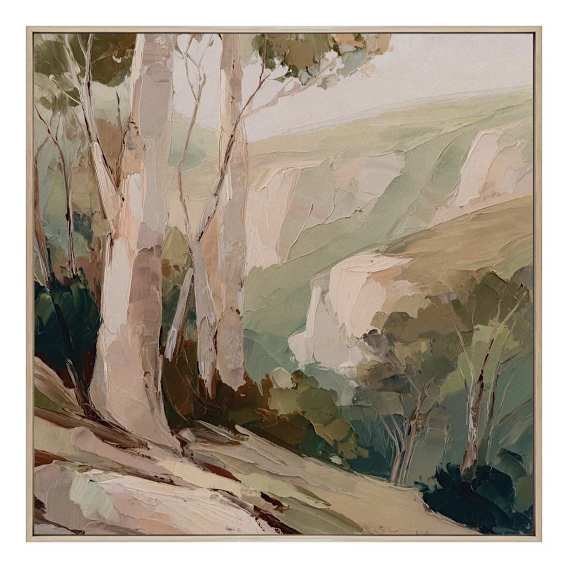Quiet Outback Box Framed Canvas in 60 x 60cm Natural