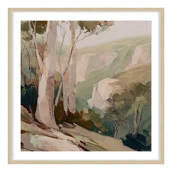 Quiet Outback Framed Print in 60 x 60cm Natural