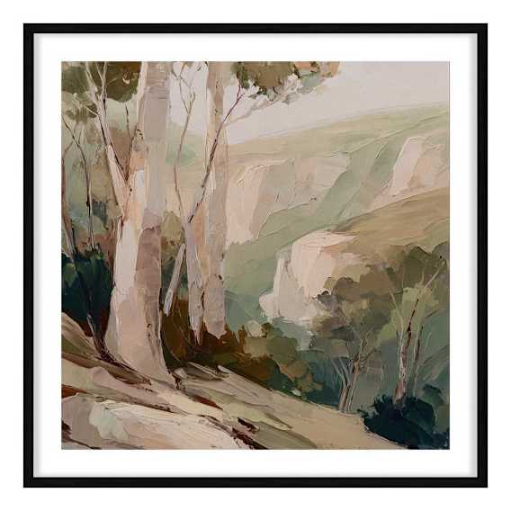 Quiet Outback Framed Print in 84 x 84cm Black