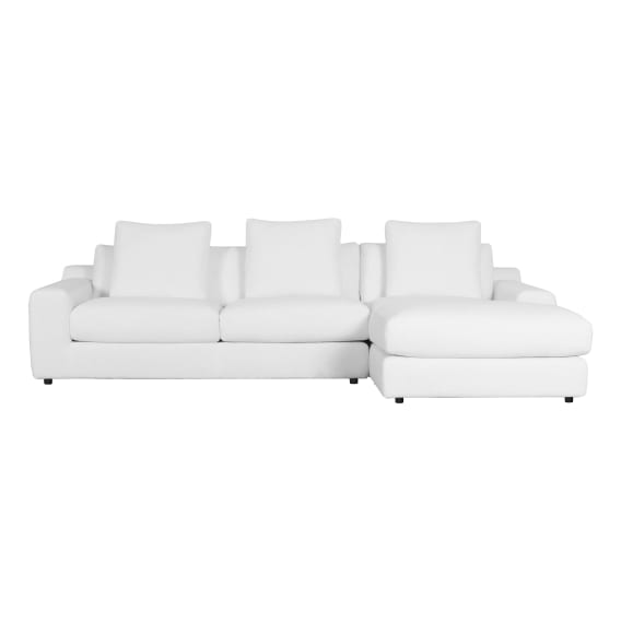 Raven 3 Seater Sofa + Chaise RHF in Optic Snow
