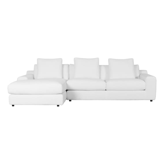 Raven 3 Seater + Chaise LHF in Optic Snow