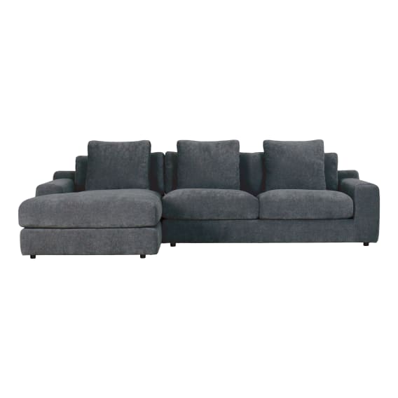 Raven 3 Seater Sofa + Chaise LHF in Optic Storm