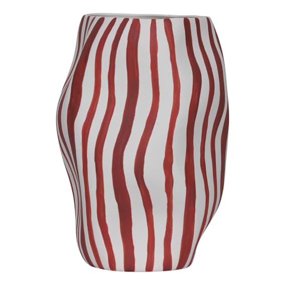 Raven Vase 20x30cm in Red / White