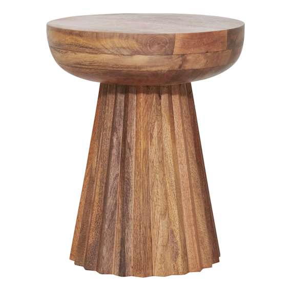 Remi Round Side Table 38x45cm in Mangowood Natural