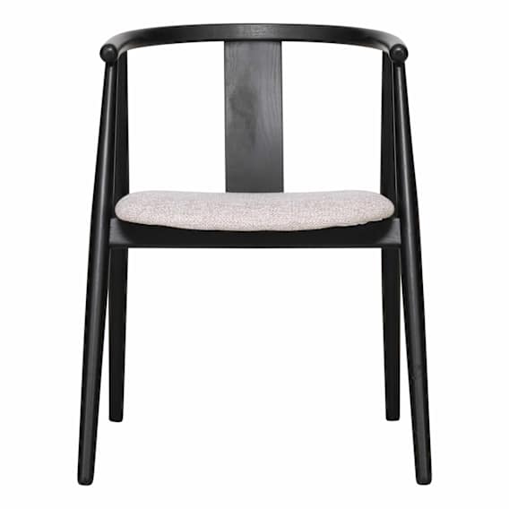 Relate Dining Chair in European Oak Black / Beige