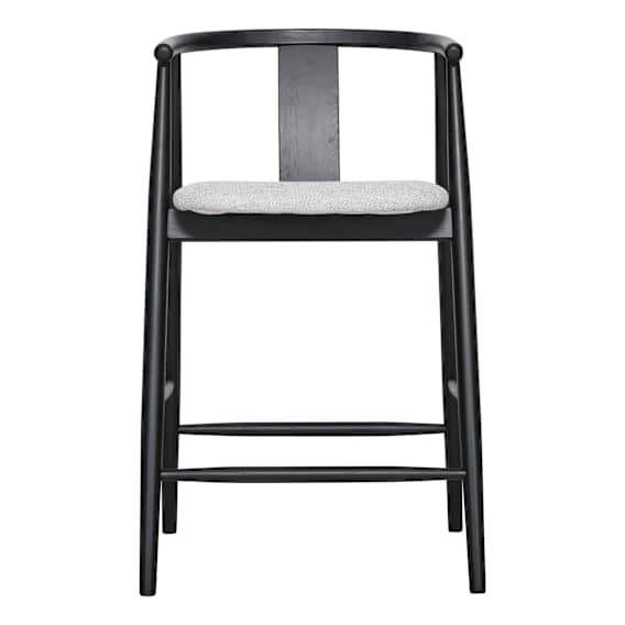 Relate Bar Chair in European Oak Black / Beige