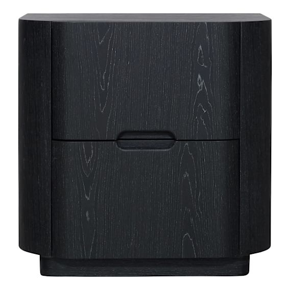 Regis Bedside Table in Black Oak