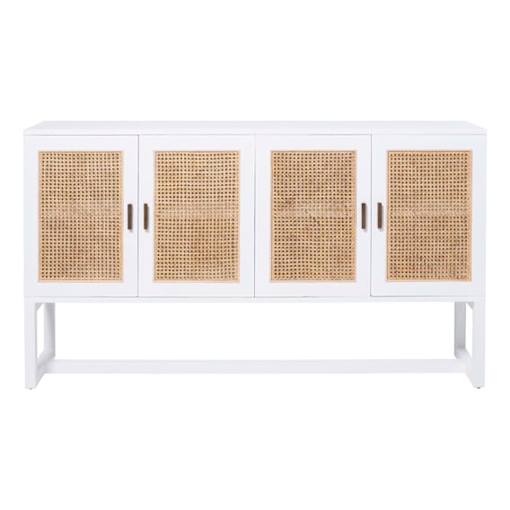 Rita 4 Door Buffet 160cm in Mindi Mike White / Rattan