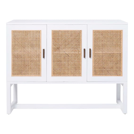 Rita 3 Door Buffet 120cm in Mike White Mindi / Rattan