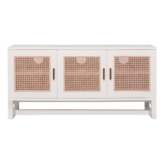 Rita Entertainment Unit 3 Door in Mike White / Rattan