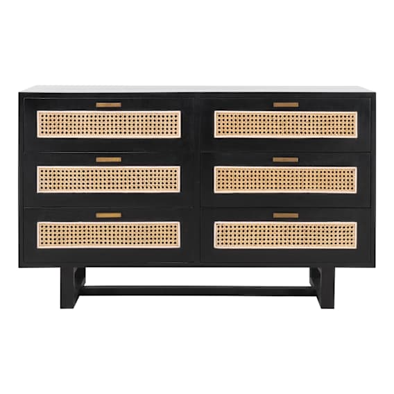 Rita Dresser in Mindi Black / Rattan