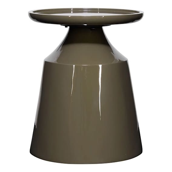 Riley Side Table 40x50cm in High Gloss Clay Green