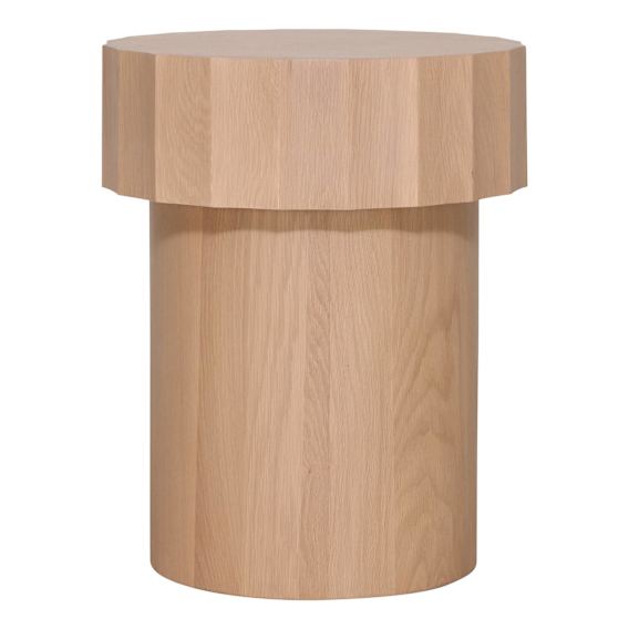 Ripple Side Table 45cm in White Oak