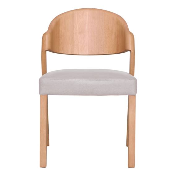 Ridley Dining Chair in Leather Frost / Clear
