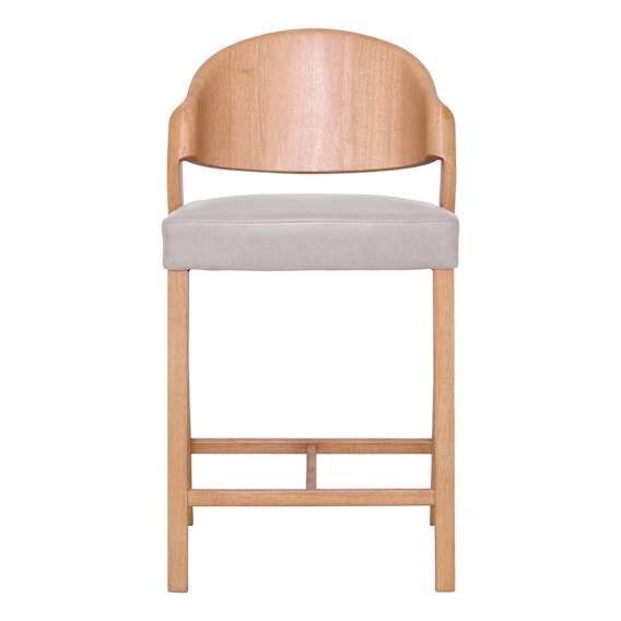 Ridley Bar Chair in Leather Frost / Clear