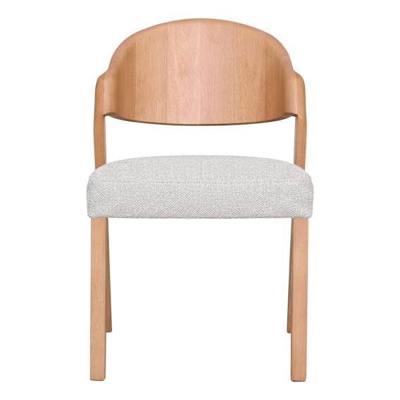 Ridley Dining Chair in Milan Natural /  Clear