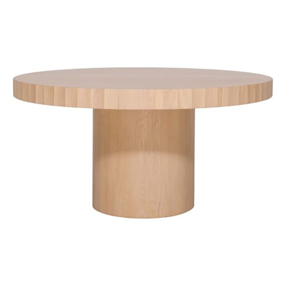Ripple Round Dining Table 150cm in White Oak