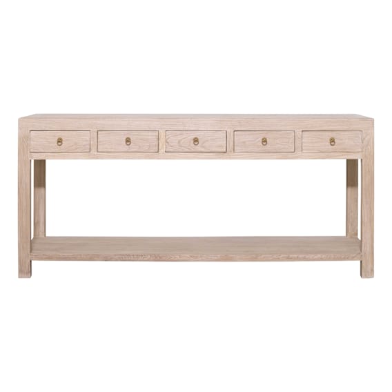 Royal Console Table 200cm in Reclaimed Elm