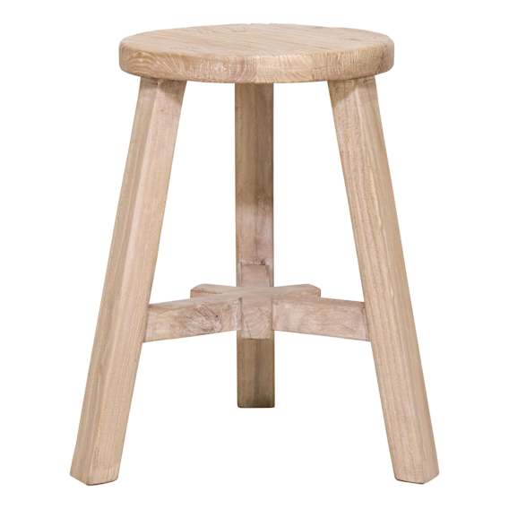 Royal Vault Round Stool 30x50cm in Reclaimed Elm