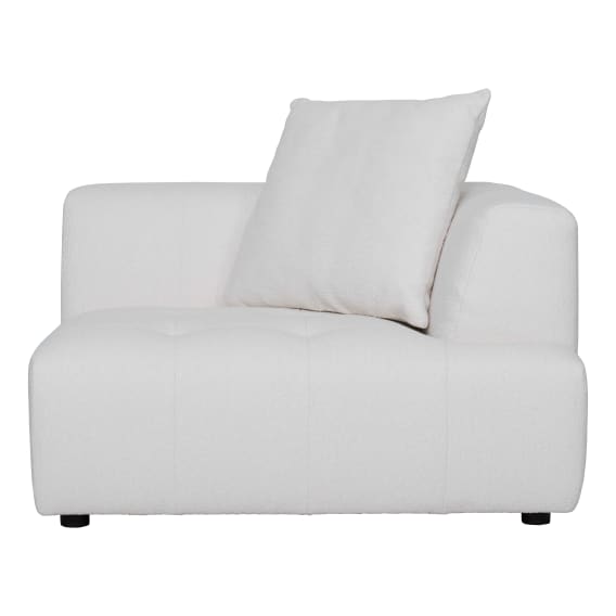 Rubin Sofa End RHF in Het White