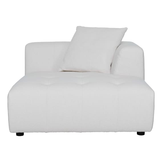 Rubin Sofa Chaise RHF in Het White