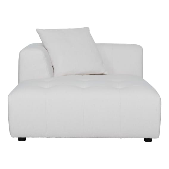 Rubin Sofa Chaise LHF in Het White