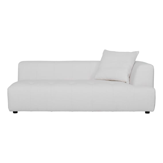 Rubin Sofa 3 Seater End RHF in Het White