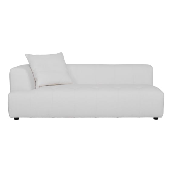 Rubin Sofa 3 Seater End LHF in Het White