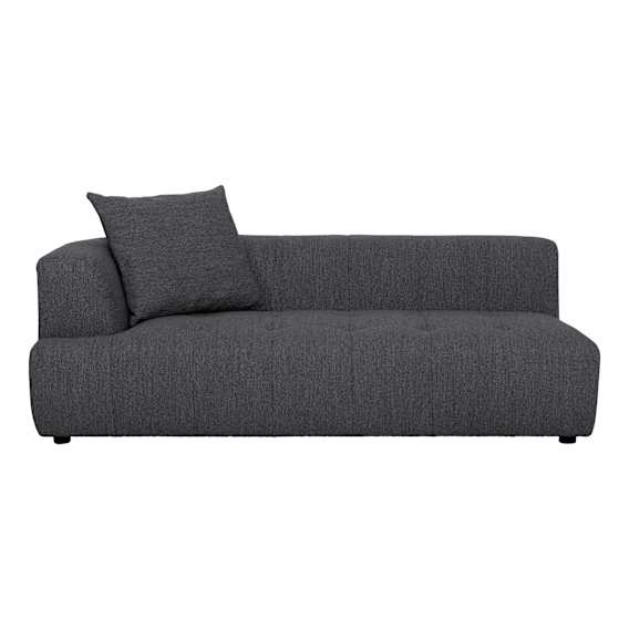 Rubin Sofa 3 Seater End LHF in Het Charcoal