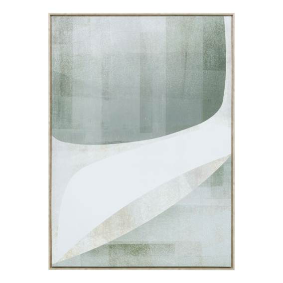 Sage Shapes Design 2 Box Framed Canvas in 104 x 144cm