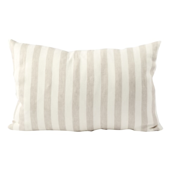Santi Feather Fill Cushion 60x40cm in White / Silver