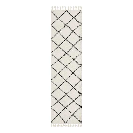 Saffron 22 Rug 80x200cm in Off White/Black