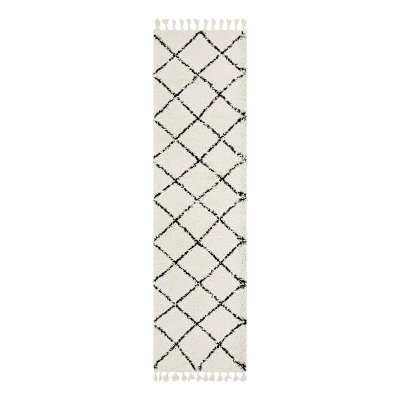 Saffron 22 Rug 80x400cm in Off White/Black