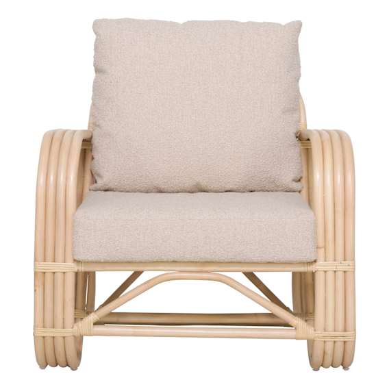 Samara Occasional Chair in Rattan / Boucle Sand