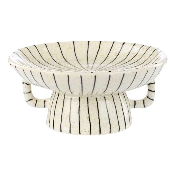 Sabi Stripe Dish Small  26x12cm in White / Black
