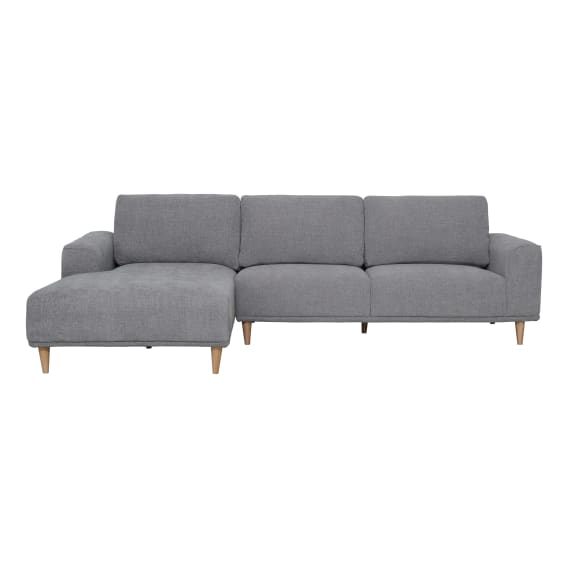 Scott 2.5 Seater Sofa + Chaise LHF in Nature Grey