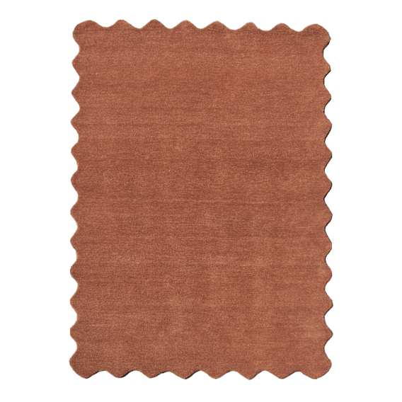 Scalloped Rug 160x230cm in Rust