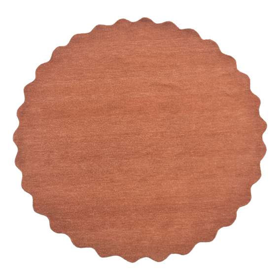 Scalloped Rug 240x240cm in Rust