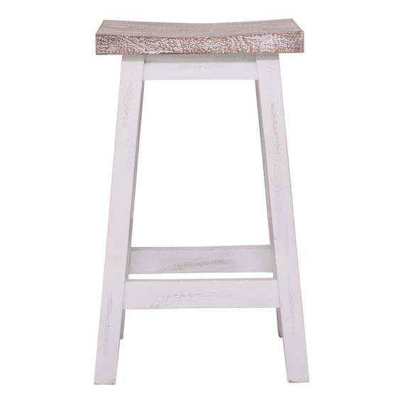 Seacliff Stool in Mangowood Whitewash