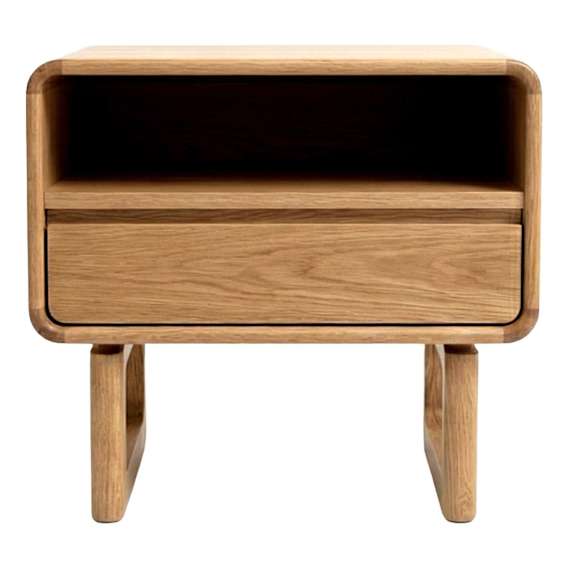 Sesia Bedside Table 56cm in Oak Clear
