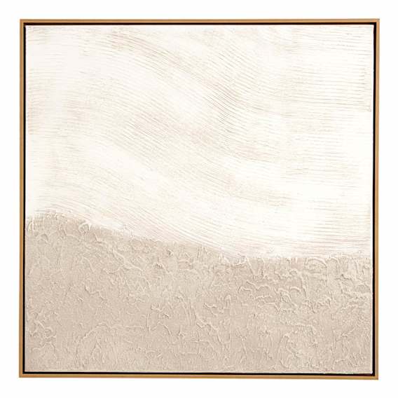 Sea Foam Natural 1 Box Framed Canvas in 124 x 124cm