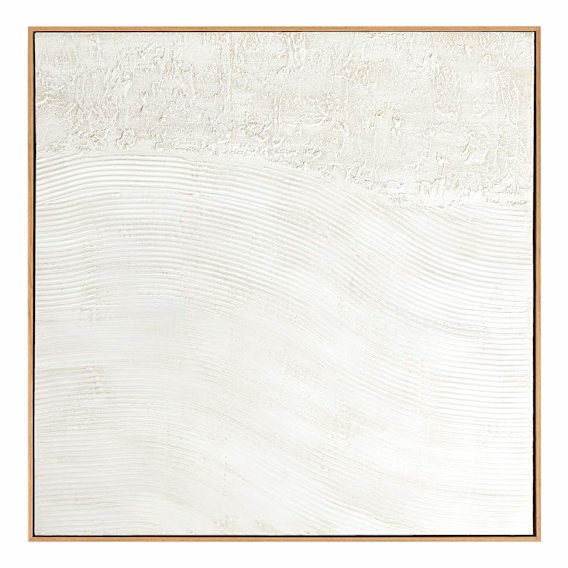 Sea Foam White 1 Box Framed Canvas in 78 x 78cm